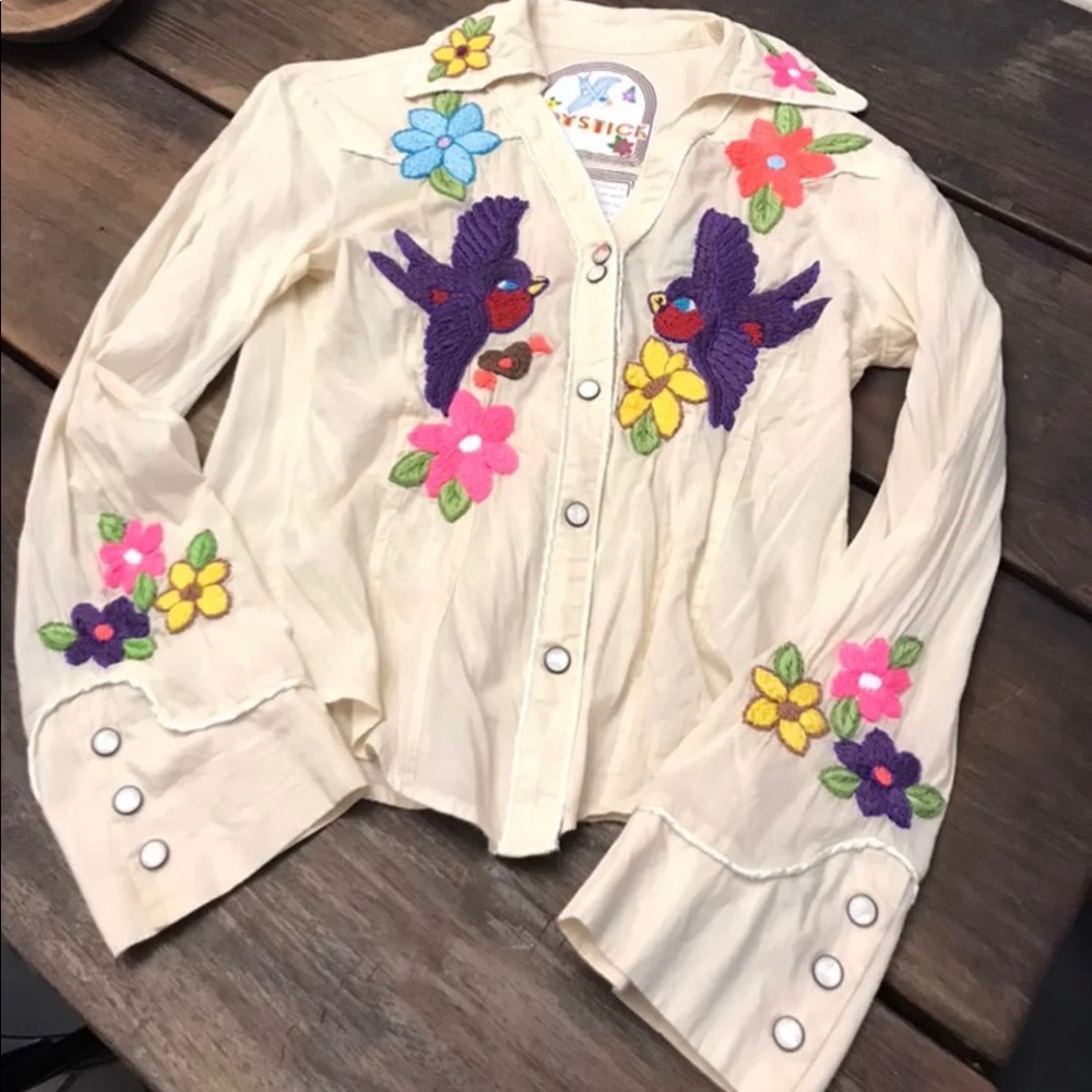 ISO Johnny Was Joystick Western Shirt